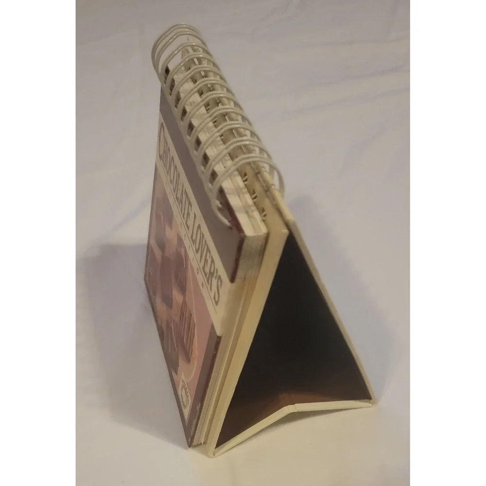 CHOCOLATE LOVER'S Collection Recipes Spiral CookBook w/Easy Easel Stands Up 1998